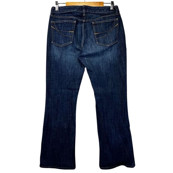 Gap 1969 Jean Women 12 Mid Rise Dark Blue Curvy Flare Bootcut Denim Pant Western - Picture 2 of 10